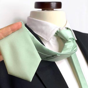 SILK MEADOW Green Tie , Sage Eucalyptus Wedding Silk Necktie , Groomsmen Ties , wedding gifts, Bow Tie ,Suspenders , Pocket square ,Kids tie