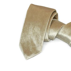 VELVET Cream Tie , Beige Necktie , Taupe Wedding Velvet Necktie , Bow Tie , Suspenders , Pocket square , Kids tie and bow tie