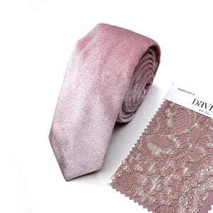 VELVET ROSE GOLD Tie , Dusty Rose Velvet Necktie , Wedding Velvet Necktie , Bow Tie , Suspenders , Pocket square , Kids tie and bow tie