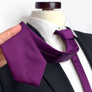 SILK PLUM Tie , Dark Purple Wedding Silk Necktie , Groomsmen Ties , wedding gifts, Bow Tie ,Suspenders , Pocket square ,Kids tie