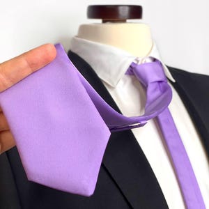SILK IRIS Tie , Lavender Wedding Silk Lilac Necktie , Groomsmen Ties , wedding gifts, Bow Tie , Suspenders , Pocket square , Kids tie