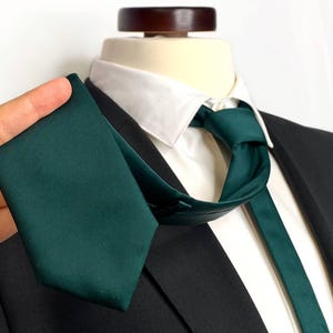 SILK FOREST GREEN Tie , Dark Green Wedding Silk Necktie , Groomsmen Ties , wedding gifts, Bow Tie , Suspenders , Pocket square , Kids tie