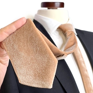 VELVET Champagne  Tie , NBchampagne Velvet Necktie , Wedding Velvet Necktie , Bow Tie , Suspenders , Pocket square , Kids tie and bow tie