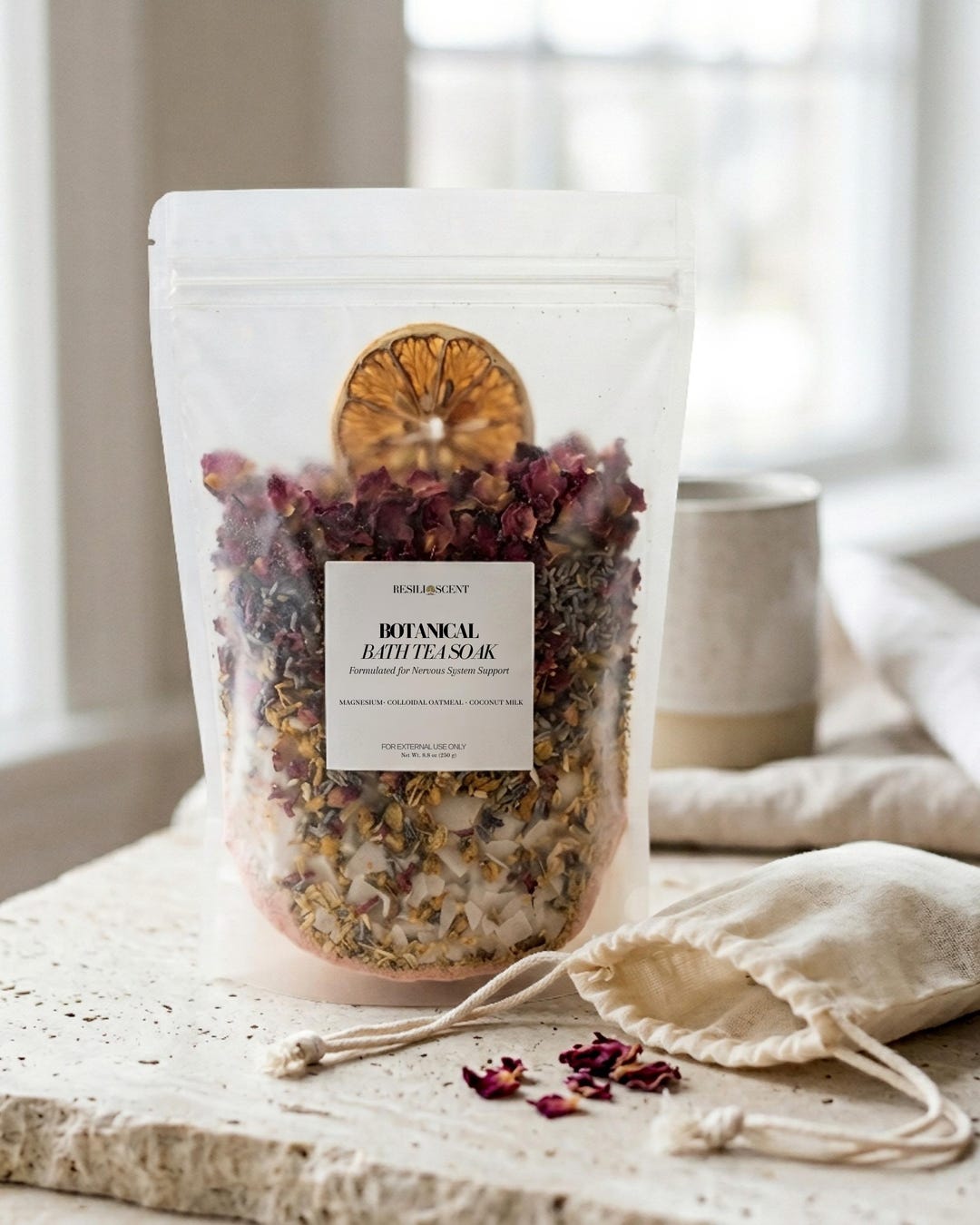 Mineral Infused Botanical Bath Tea Soak With Lavender, Rose, Chamomile ...