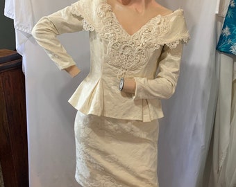 Short wedding dress vintage size 8 Sottt McClintock designer
