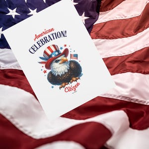 American Eagle Citizen Greeting Card to Celebrate USA Citizenship
