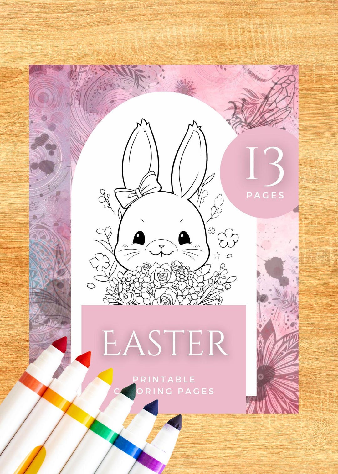 Easter Printable Coloring Pages 13 Page Children's Fun and Festive ...