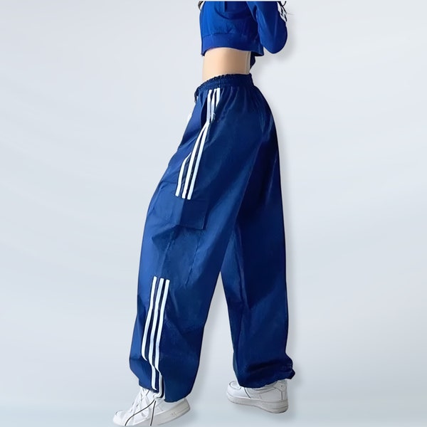 Loose Pants | Urban Pants | Baggy Pants | Cargo Women Pants | Loungewear Drawstring Trousers | Gothic Pants | Trendy Hippie Striped Pants