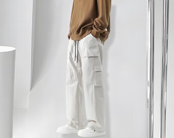 Loose Pants | Urban Pants | Baggy Pants | Cargo Men Pants | Loungewear Drawstring Trousers | Techwear Pants | Trendy Mens Cargo Pants