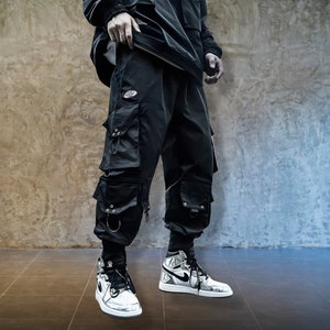 Men's Cargo Pants | Baggy Cargo Pants | Techwear Pants | Streetwear Pants | Black Pants