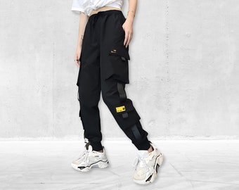 Women's Cargo Pants | Techwear Cargo Pants | Tactical Cargo Pants | Streetwear Pants | Black Pants