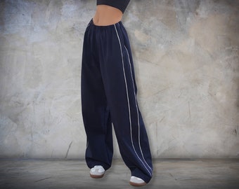 Pantalon ample | Pantalon urbain | Pantalon ample | Pantalon cargo pour femme | Pantalons de détente avec cordon de serrage | Pantalon gothique | Pantalon rayé hippie tendance