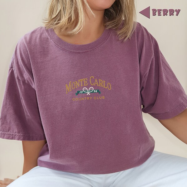 Embroidered Monte Carlo Sweatshirt, Monte Carlo T-shirt