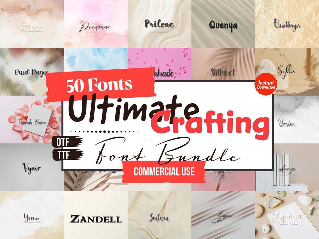 Ultimate Crafting Font Bundle With Fun, Playful and Decorative Fonts ...