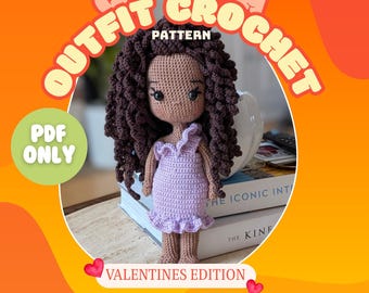 Carmela Outfit Crochet Pattern | Little Looms | Modular Crochet Doll