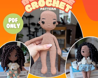 Doll Base Crochet Digital Pattern | Little Looms | Crochet Modular Dolls