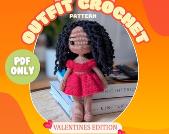 Selena Outfit Crochet Pattern | Little Looms | Modular Crochet Doll