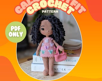 Callie Crochet Outfit Pattern | Little Looms | Modular Crochet Dolls