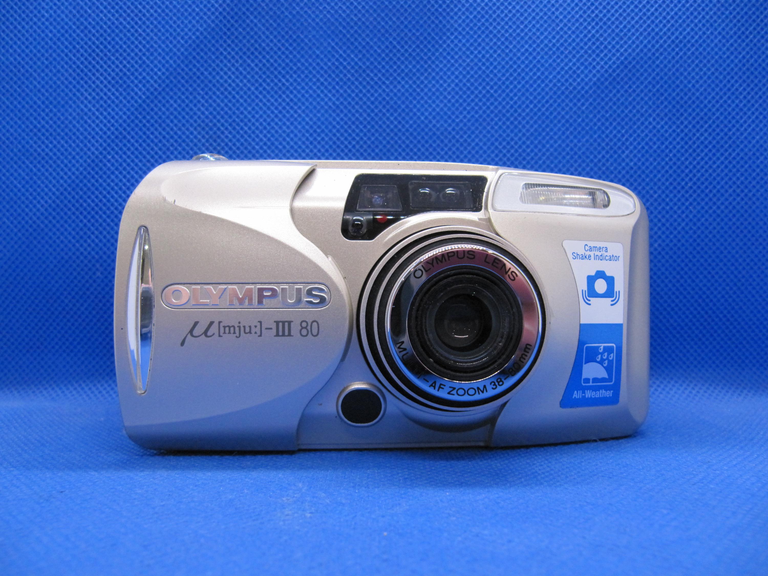 Appareil Photo Compact Olympus Mju III 80 – Vintage 2002 – Argenté – État Superbe