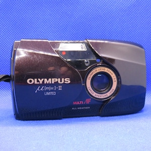 Vintage retro Olympus mju ii stylus epic top camera 35mm point shoot camera compact analog camera Christmas gift gift for she him