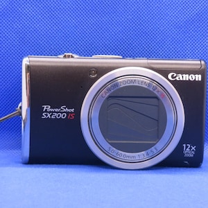 Vintage retro Canon Powershot SX200IS 12.1 MP digital top camera point shoot camera digital compact y2k 2000s tested canon elph ixus ixy