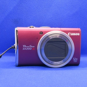 Vintage retro Canon Powershot SX200 IS 12.1 MP digital top camera point shoot camera digital compact y2k 2000s tested canon elph ixus ixy