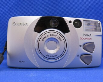 Vintage Canon Prima Zoom 85N 35-mm filmcamera – compacte analoge point-and-shoot