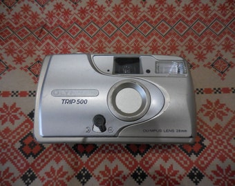 Vintage retro Olympus Trip 500 35mm point shoot camera compact analog camera Christmas gift gift for she him