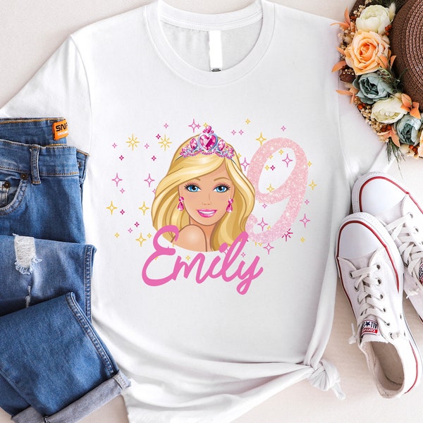 Birthday Girl Shirt, Birthday Party Tshirt, Girl Birthday Shirt, Personalized Birthday Tshirt, Family Birthday Tshirt, No Glitter