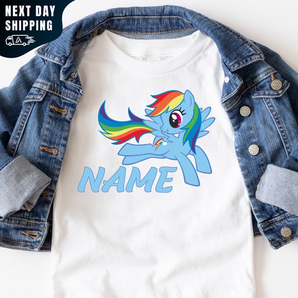 Custom My Little Pony Birthday Shirt, Personalized Name and age Shirt, 4 5 6 7 8 9 tshirt, My Little Pony Tshirt, Funny My Little Pony Shirt