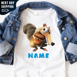 Ice Age Tshirt, Ice Age custom name tshirt, 4 5 6 7 8 9 tshirt, ice age birthday shirt, ice age personalized tshirt, pixar tshirt