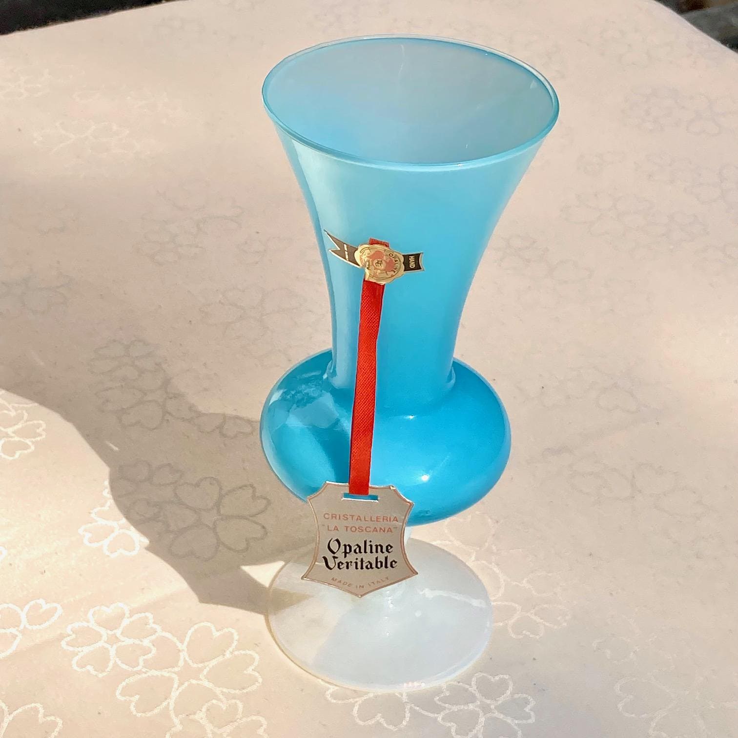 ANCIEN VASE OPALINE DE FOIRE COULEUR BLEUE OBJET DE COLLECTION DECO Vitrine Xxe Imgx1200 6755
