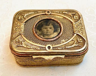 Napoleon III verguld bronzen sieradendoos
