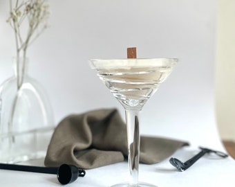 Martini XL candle, gin martini cocktail candle, man gift candle