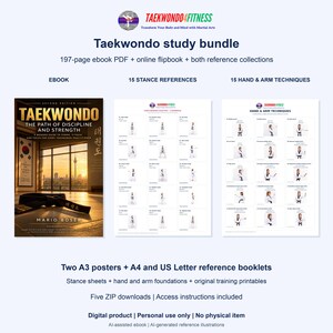 Taekwondo eBook Bundle: PDF, Flipbook, Stance + Hand & Arm Guides