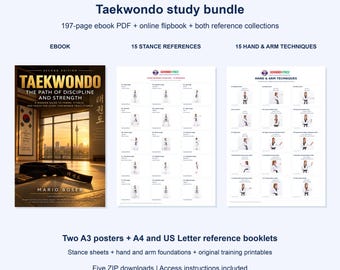 Taekwondo eBook Bundle: PDF, Flipbook, Stance + Hand & Arm Guides