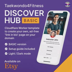 Link-in-Bio Website Template (BASIC) + HTML Widget (Elementor/WordPress) | Linktree Alternative | Custom Domain | Cloudflare Worker