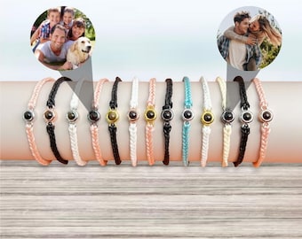 Photo Projection Bracelet, Circle Picture Bracelet, Custom Wristband, Personalized Bracelet, Projection Jewelry, Christmas Gift for Her/Him