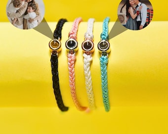 Personalized Photo Projection Bracelet, Picture Inside Bracelet, Charm Bracelet for Mom, Photo jewelry, Custom Wristband, Gift for Her/Him