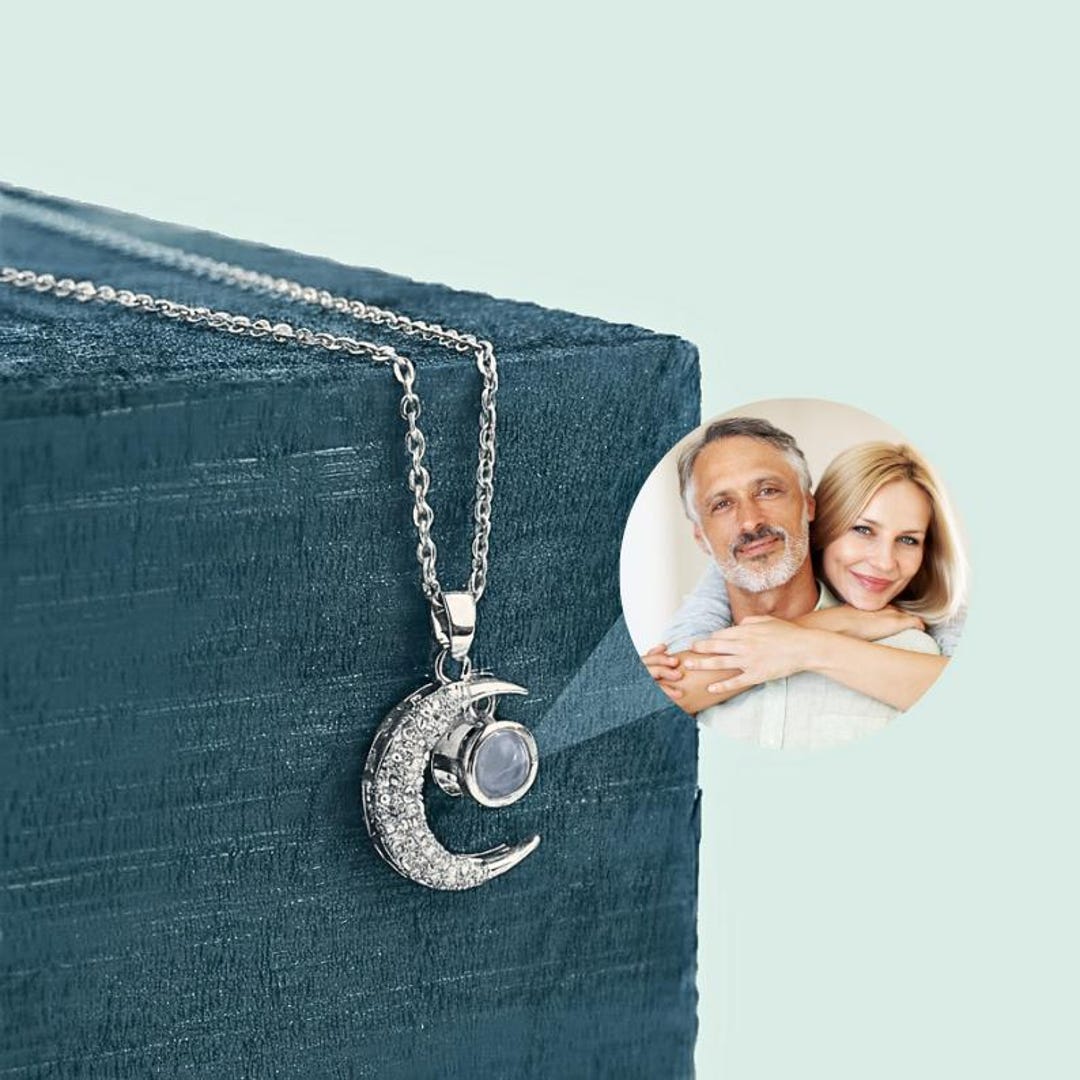 Collana con ciondolo a proiezione rotonda personalizzata, collana con