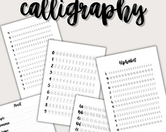 Super Complete Calligraphy Practice Sheets