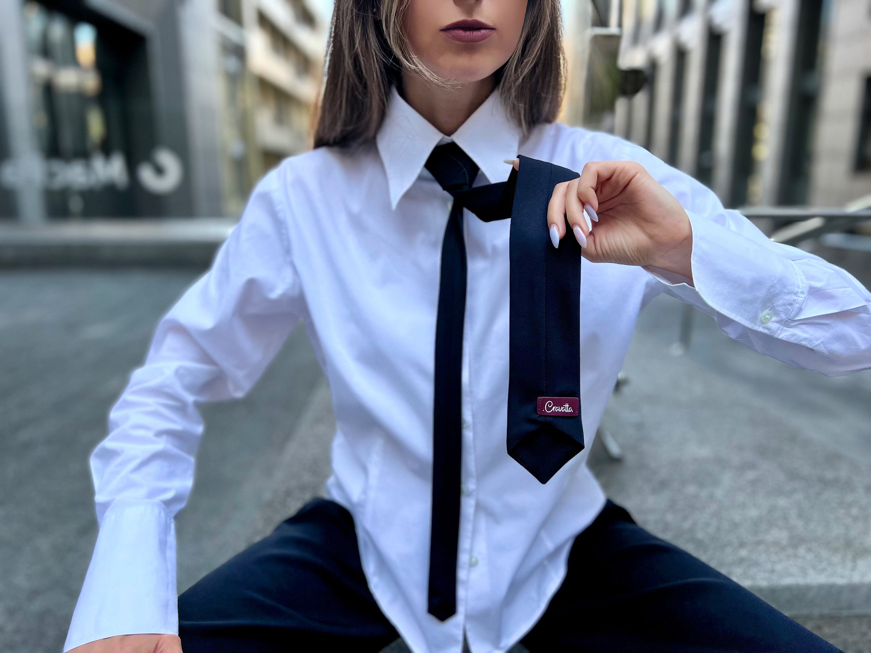 women's skinny tie