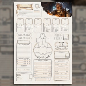 DnD 5e Artificer Character Sheet: High Quality Fillable PDF for 5th edition Dungeons and Dragons Supplement for Inventory & Spells image 5