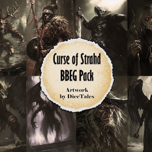 D&D Curse of Strahd Artwork: Barovia BBEG Pack Digital Illustrations Fantasy - 8 BBEG Portrait AI Artwork