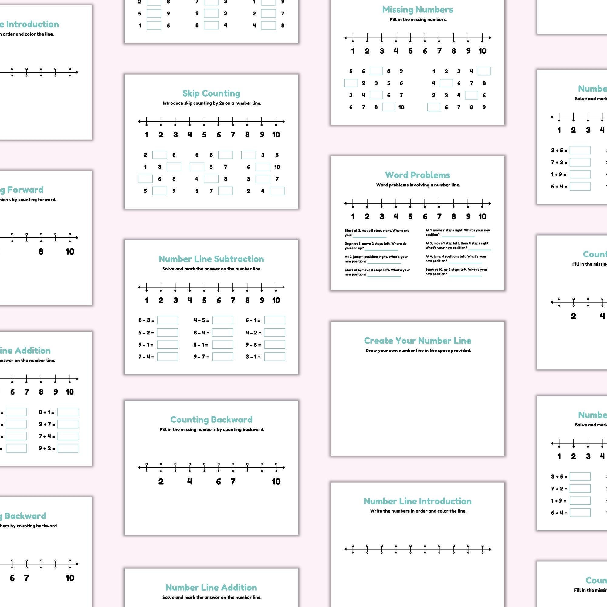 Number Line, Classroom Decor, Back to School, Skip Counting, Elementary ...