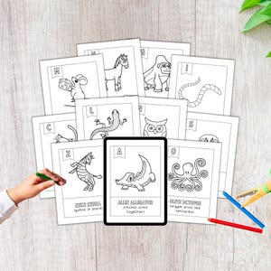 Zoo Phonics, Homeschool Printable, Alphabet Art, Printable Coloring, Nursery Alphabet, Kids Wall Art, Montessori Materials, Preschool PDF