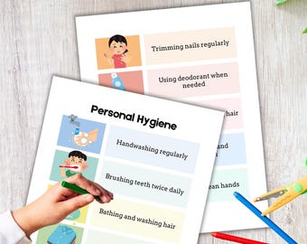 Persoonlijke hygiëne, persoonlijke verzorging, zelfzorg, voorlichting over hygiëne, gezonde gewoonten, leren schoon te zijn, kinderhygiëne, lesmateriaal, pdf-bestand