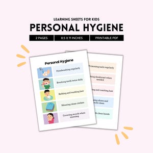 Higiene personal, cuidado personal, cuidado personal, educación sobre higiene, hábitos saludables, aprender a estar limpio, higiene infantil, recursos didácticos, archivo PDF