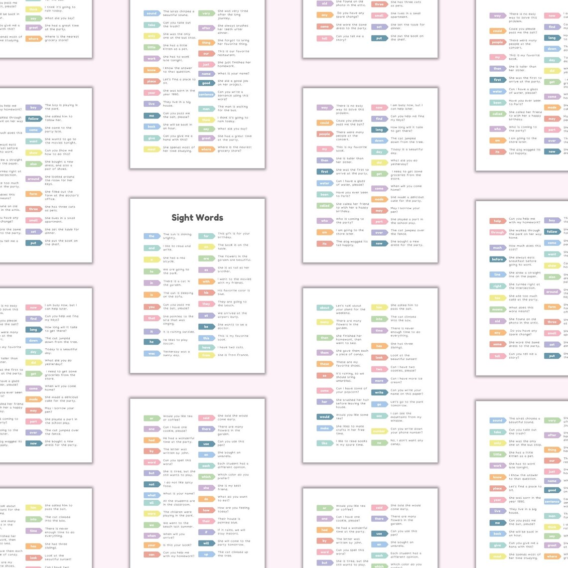 Sight Words, Sight Words Printable, Sight Words Montessori, Prek ...