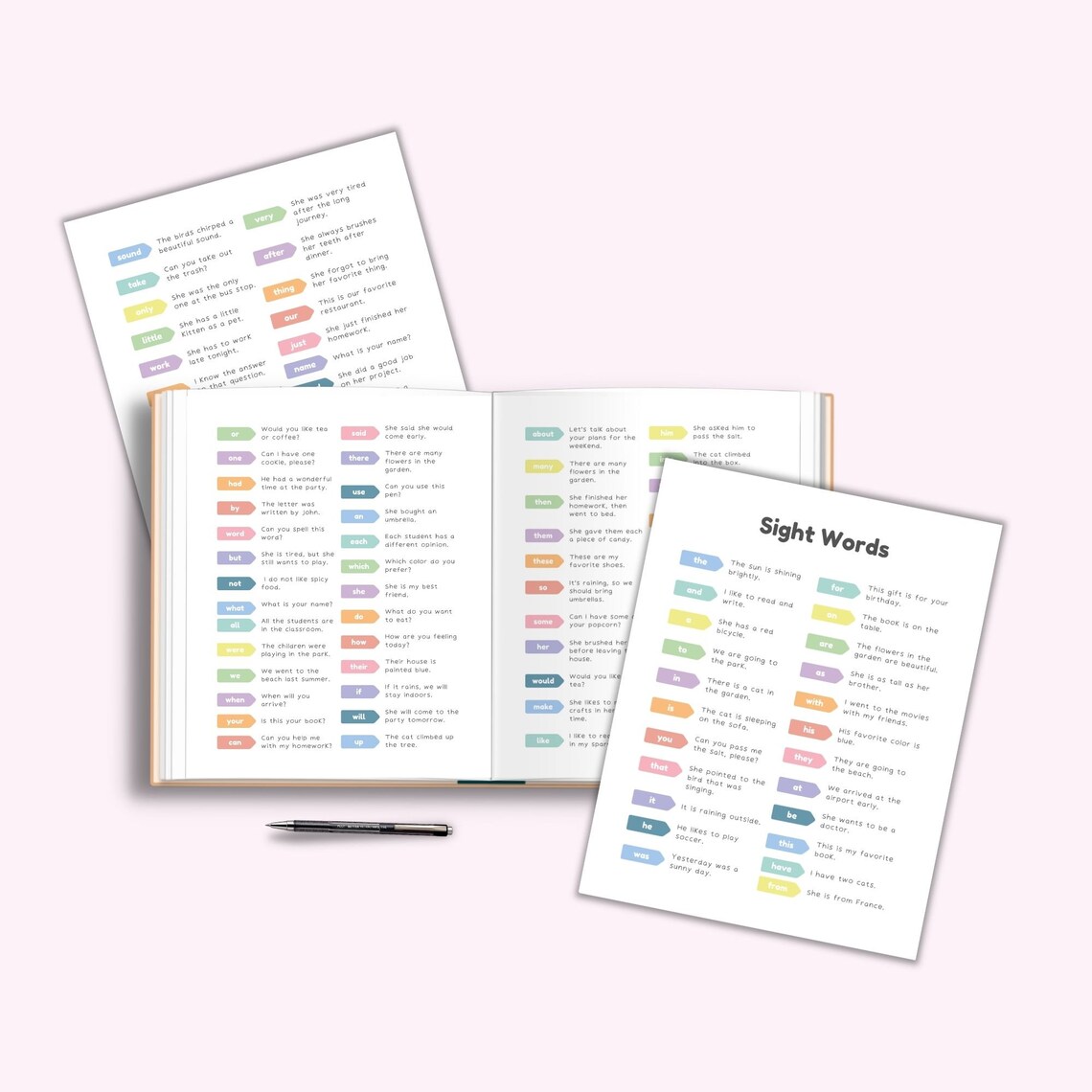 Sight Words, Sight Words Printable, Sight Words Montessori, Prek ...